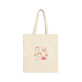 Cute Kawaii Cats Cotton Tote — Cute Cat Illustration Canvas Bag
