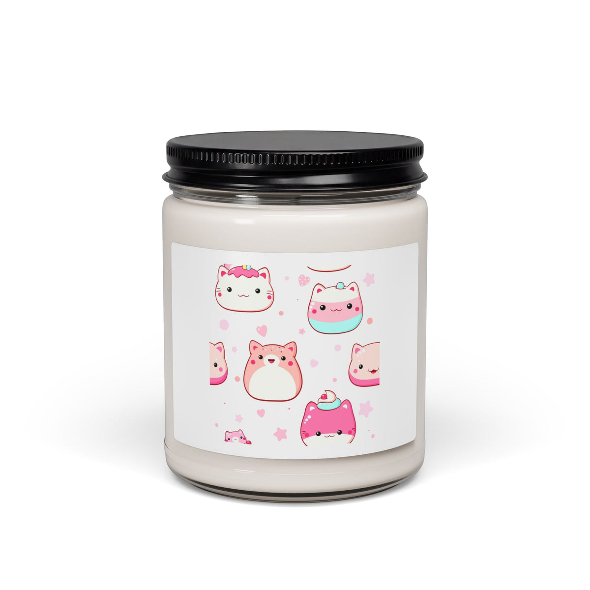 Cute Kawaii Hamster Soy Candle – 9oz Scented Jar (Pink Dessert Theme)