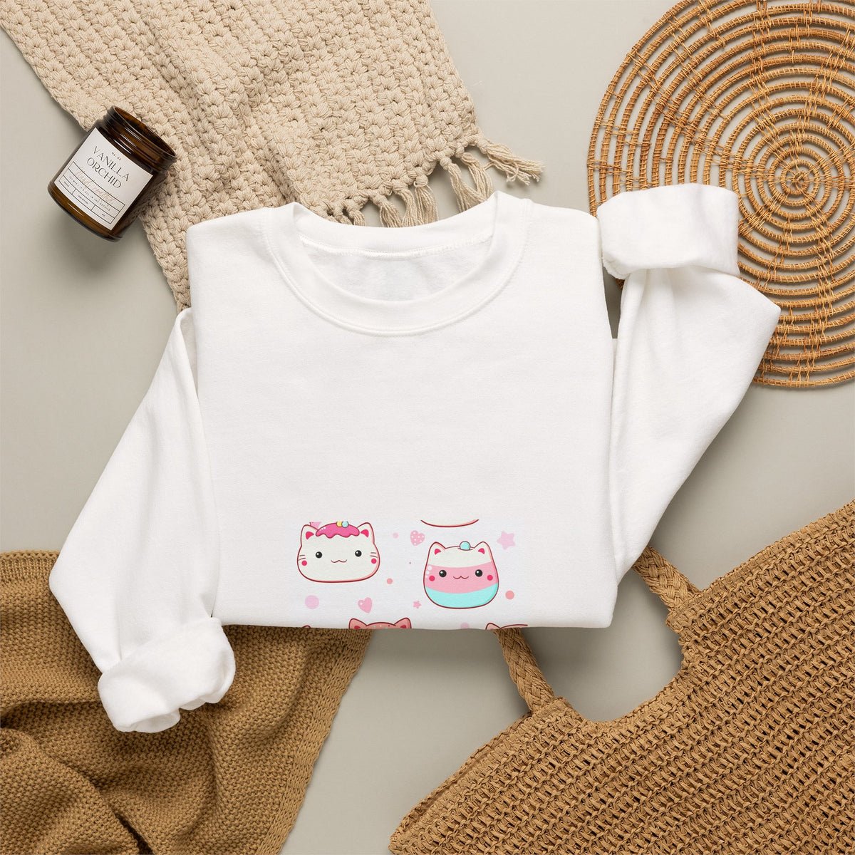 Cute Kawaii Hamster Crewneck Sweatshirt
