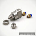Premium Back Connection Double Fluid Air Atomizing Nozzle, Micron Particle Spray Tip for Industrial Dust Removal