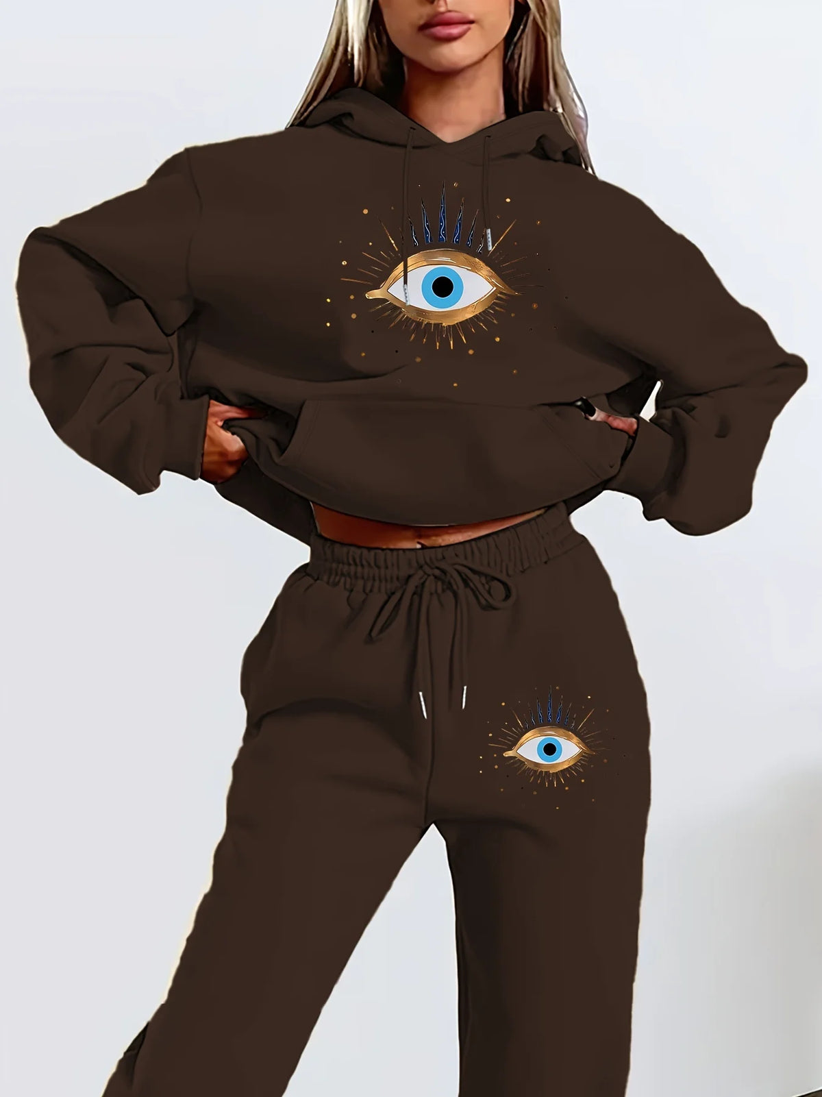2026 New Women Hoodie Sweatpants Set Long Sleeve Hooded 2 Piece Outfit Casual Tracksuit Ladies Jogging Matching Suit