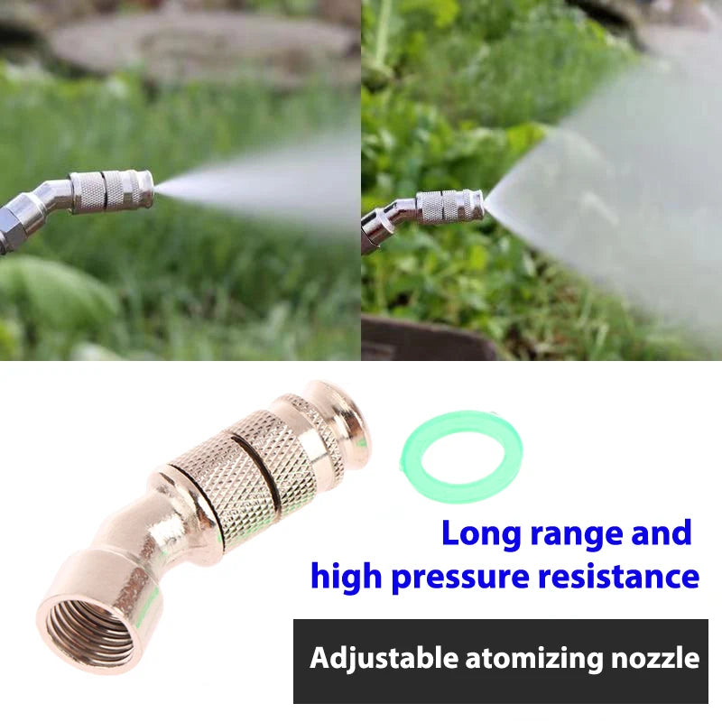 Brass Atomization Nozzle Adjustable Spray Distance for Garden Medicine Cleaning Agricultural Electric Sprayer Irrigation Tool Eq