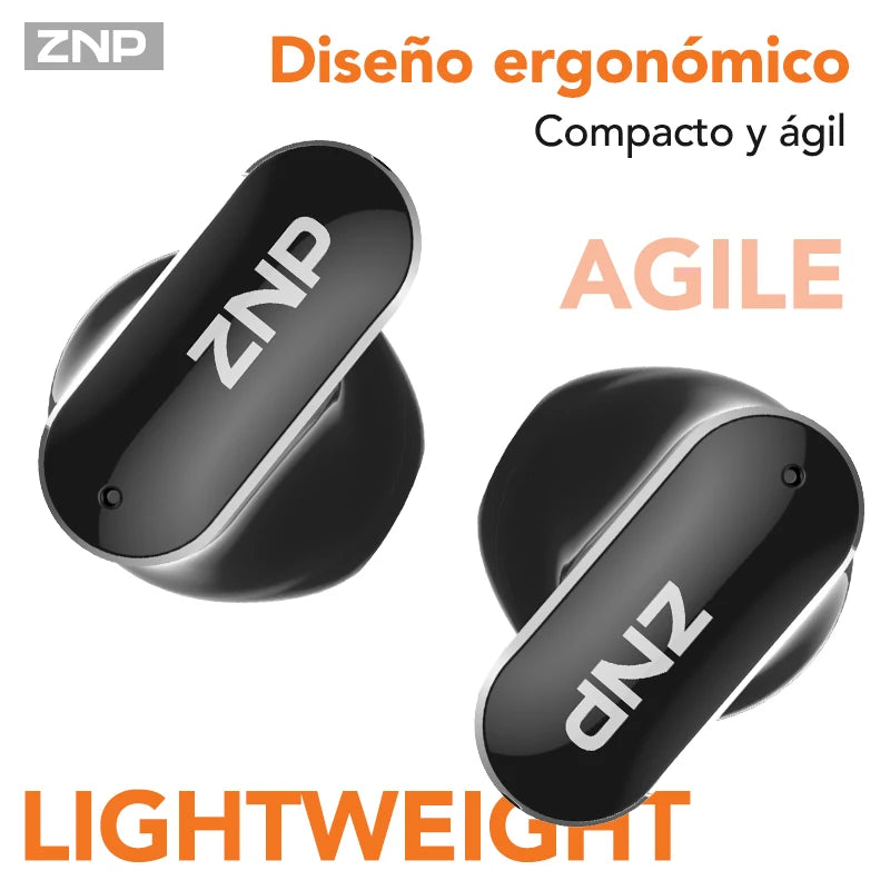 ZNP N04 TWS Wireless Earbuds With Touch Screen Bluetooth AI Translation Headphones Comfort Fit Noise Reduction Earphones