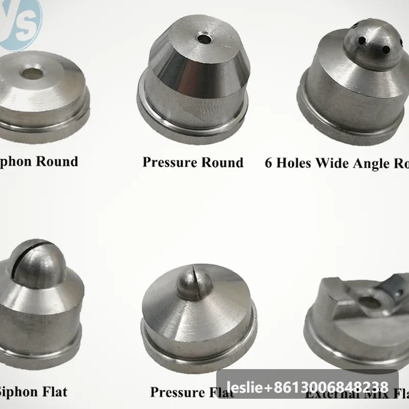 Premium Back Connection Double Fluid Air Atomizing Nozzle, Micron Particle Spray Tip for Industrial Dust Removal