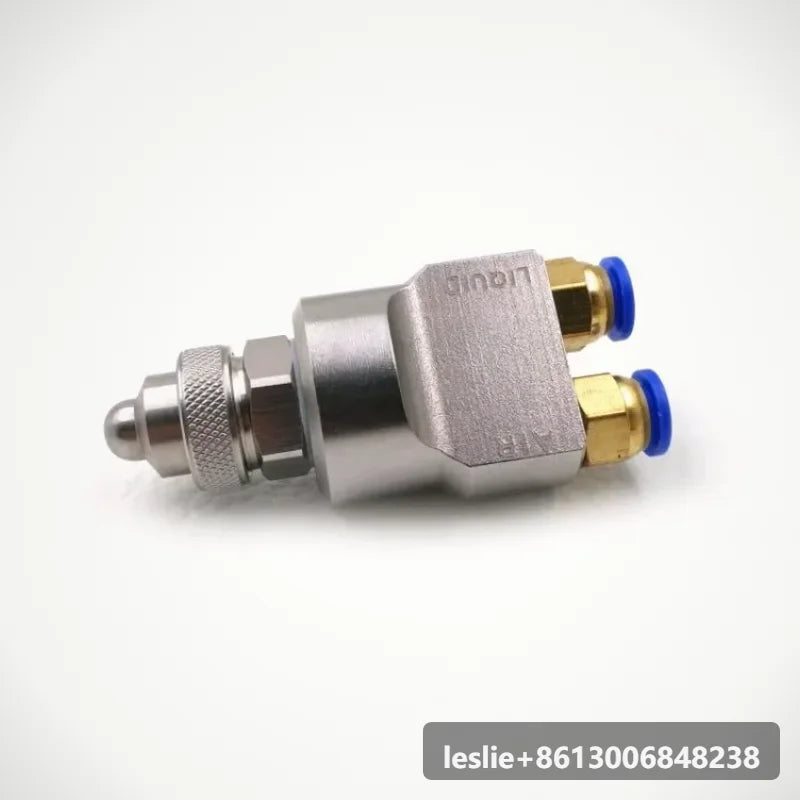 Premium Back Connection Double Fluid Air Atomizing Nozzle, Micron Particle Spray Tip for Industrial Dust Removal