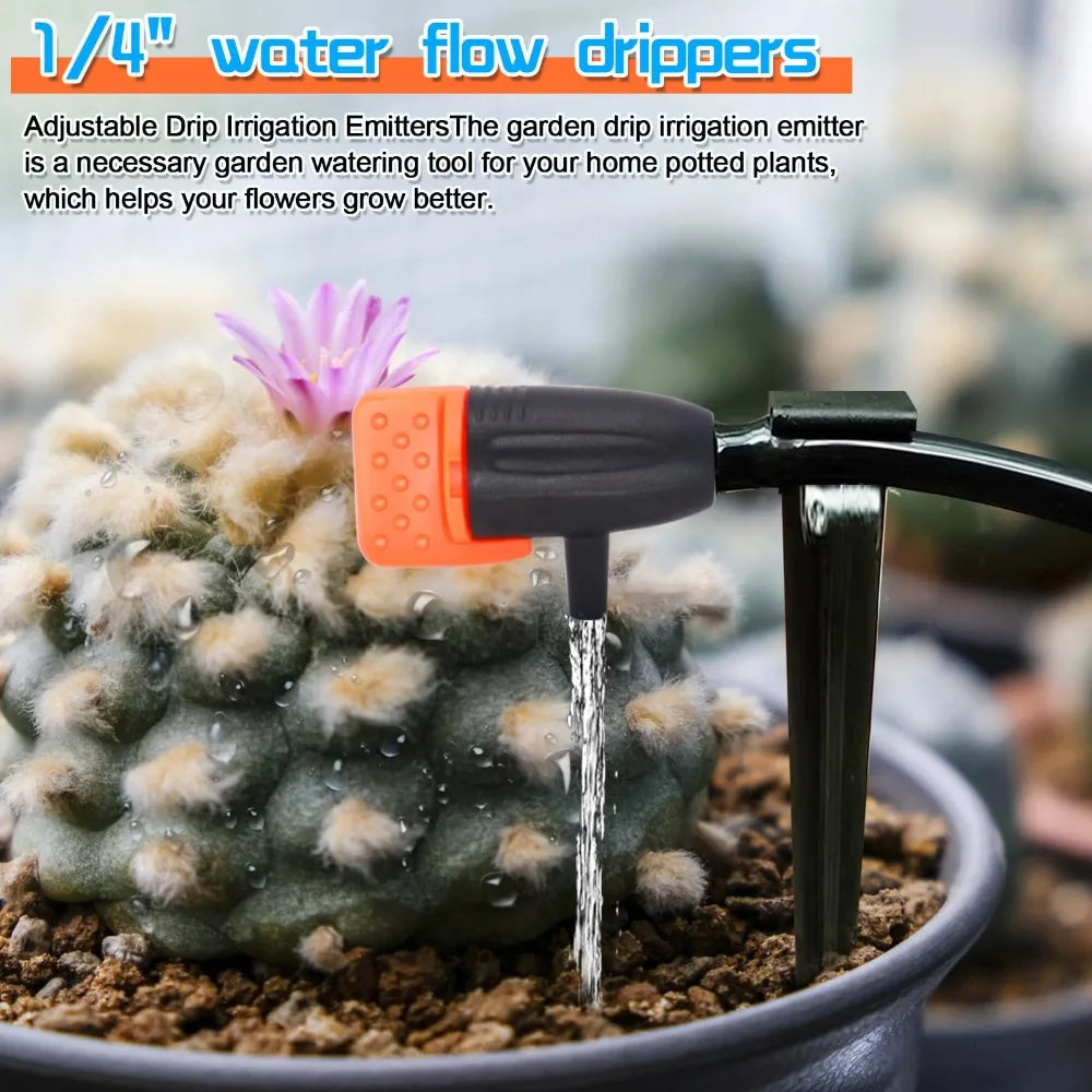 Garden Irrigation Dripper Sprinkler 20 50Pcs Adjustable for 4mm 7mm Hose Home Succulents Plants Lawn Flower Watering Solution